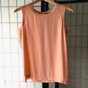 Vintage Exclusively for You Lord & Taylor Silk Peach Sleeveless Tank Top Size